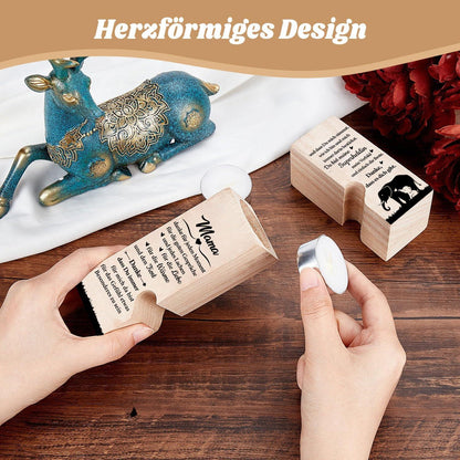 Herz Kerzenhalter Set Mutter Geburtstag Muttertagsgeschenk Mama Personalisiert