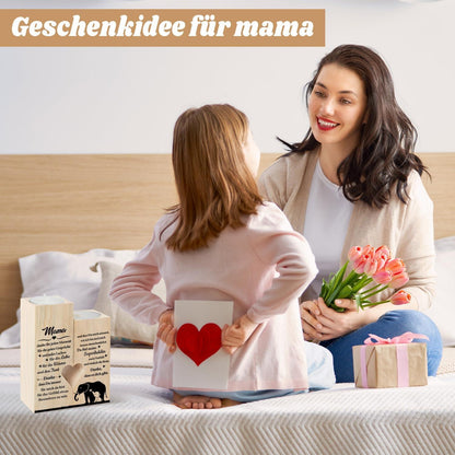 Herz Kerzenhalter Mama Geburtstag Muttertagsgeschenk Set