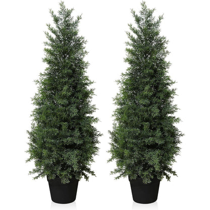 Kunstpflanze Zeder 90 cm UV-geschützt für Innen & Außen (2 Stück)