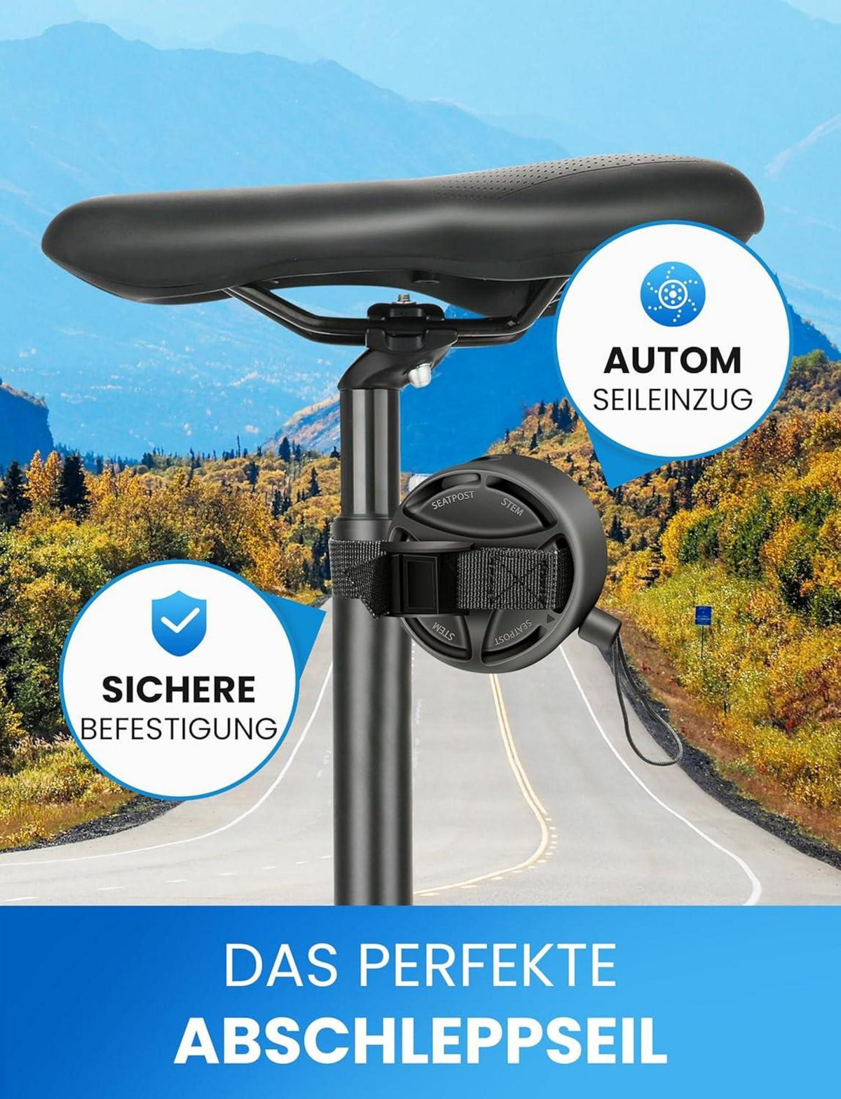 Fahrrad Abschleppseil Kinder 2M Traktionsseil Eltern Kind Zugseil MTB