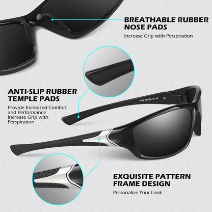 Polarisierte Sonnenbrille Herren Sport UV400-Schutz