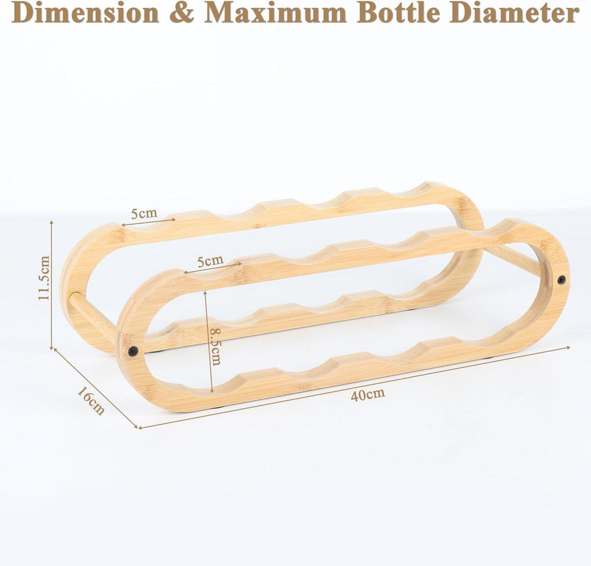 Weinregal Bambus Flaschenregal 11 Flaschen Wine Rack Getränkeregal