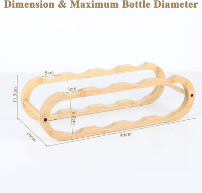 Weinregal Bambus Flaschenregal 11 Flaschen Wine Rack Getränkeregal