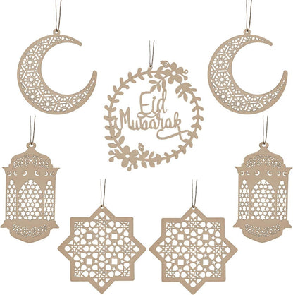 Ramadan Holzdekoration Aufhängen islamische Mond LaterneIslam Holz