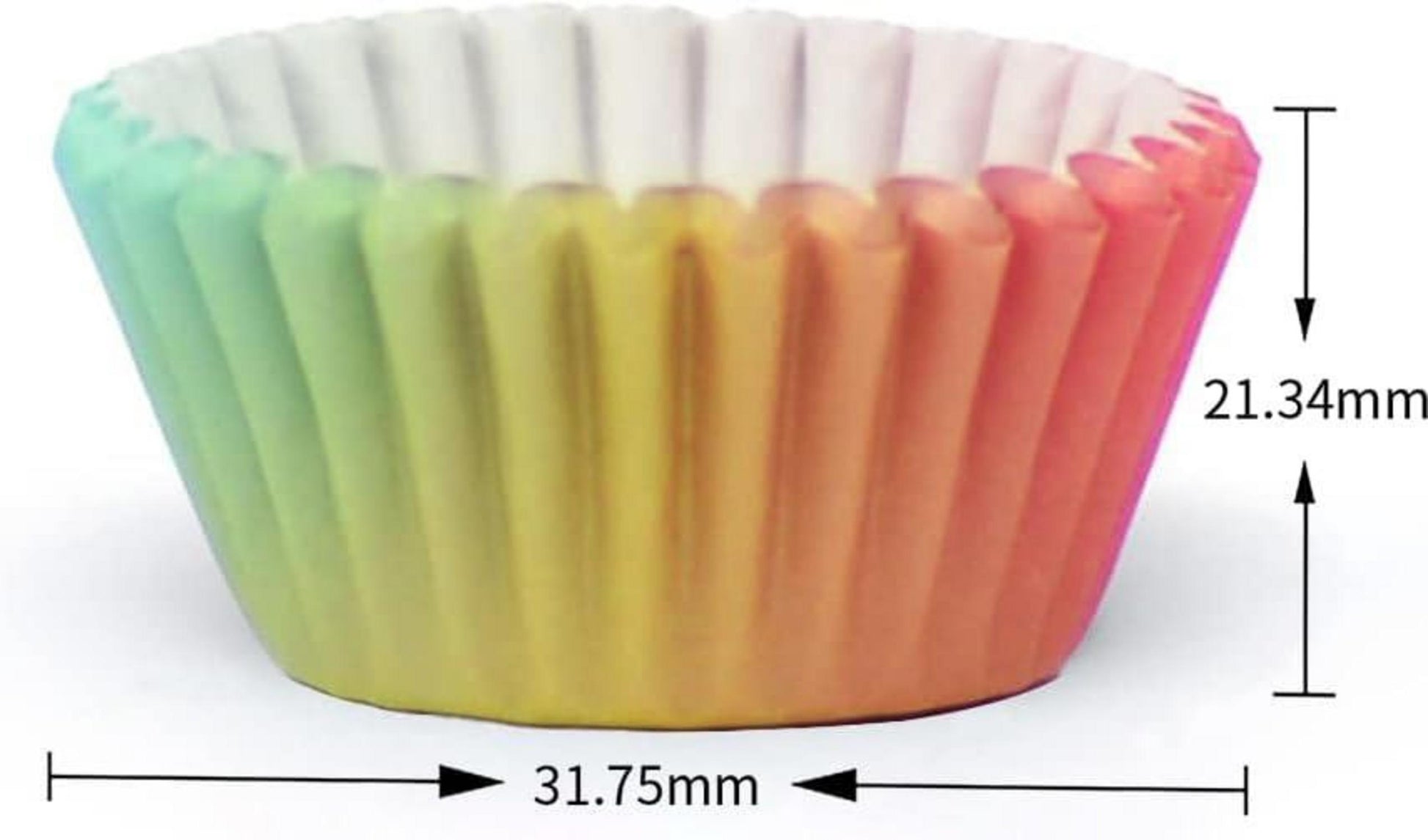 Mini-Muffinförmchen Cupcake-Becher 300 Stück Verlauf-Design Lebensmittelqualität