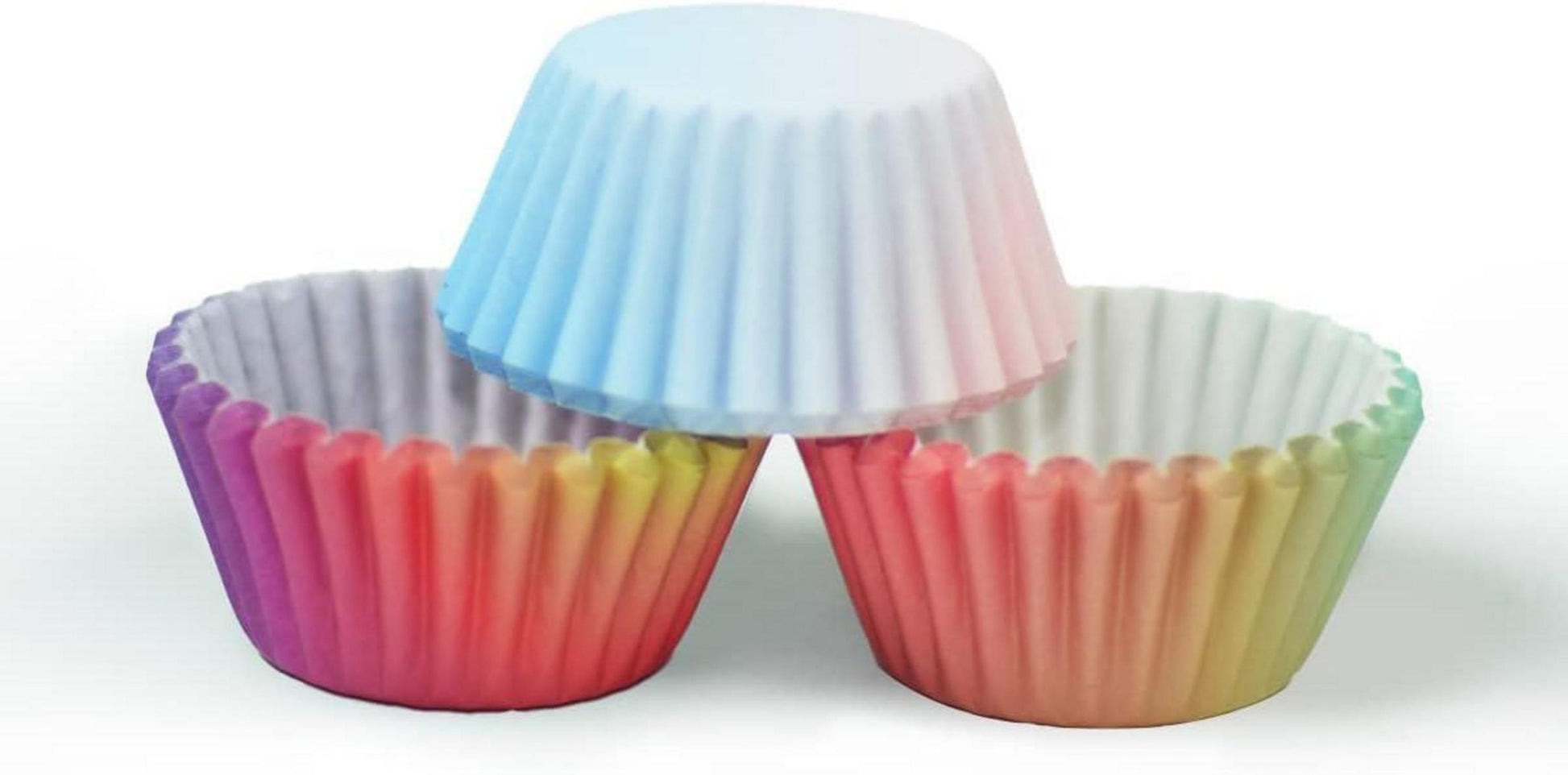 Mini-Muffinförmchen Cupcake-Hüllen 300 Stück Lebensmittelqualität Verlauf-Design