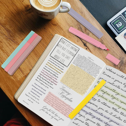 Pastell Textmarker Set - 8 sanfte Farben, schnell trocknend