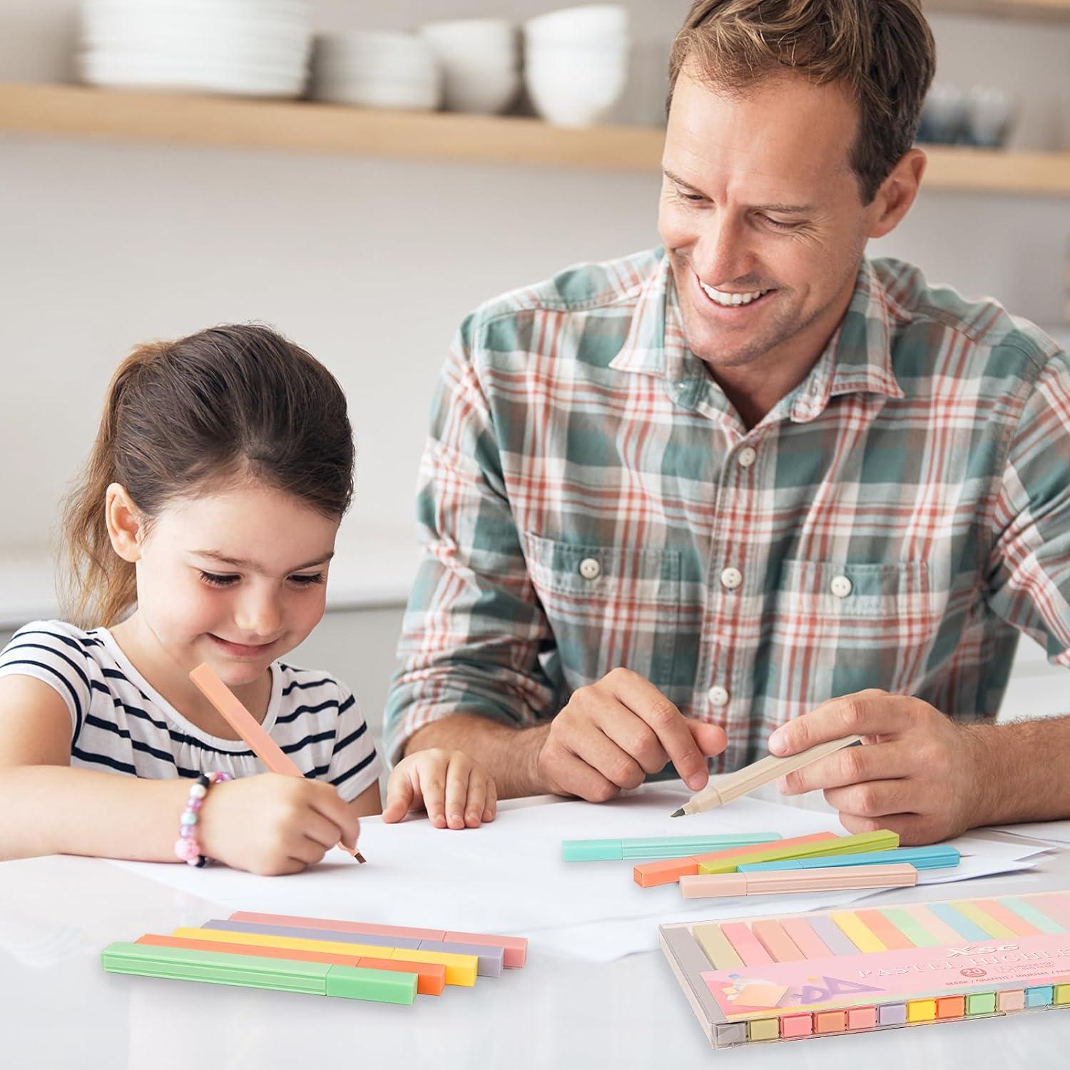 Pastell Textmarker Set für Journaling und Notizen - 8 sanfte Farben