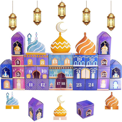 Ramadan Kalender Kinder 30 Häuser DIY Bastelset Eid Mubarak
