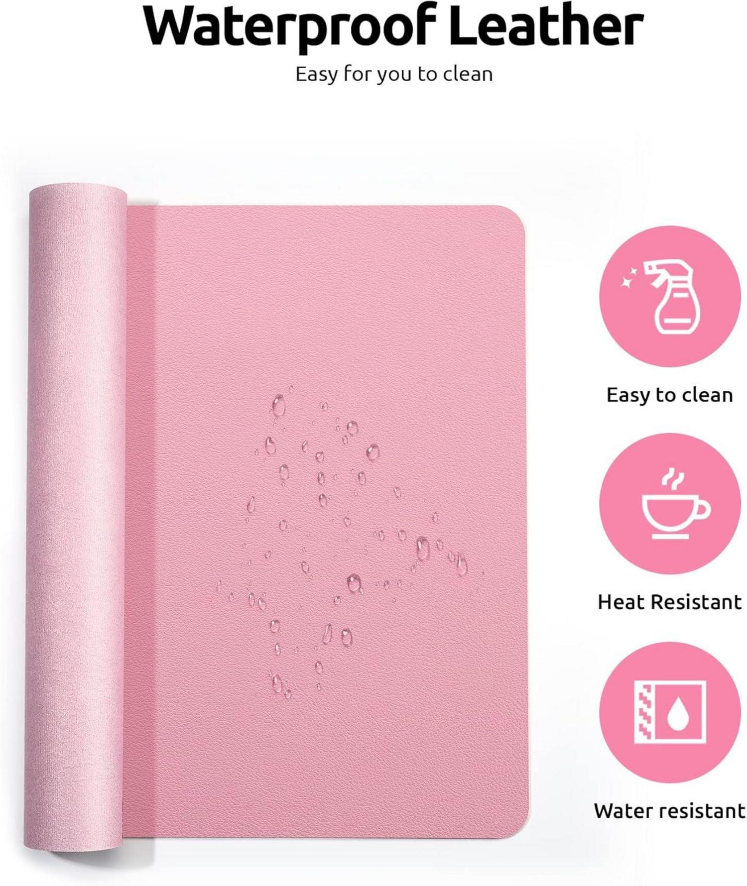 Premium Leder Mauspad XXL Schreibtischunterlage 80x40cm Pink