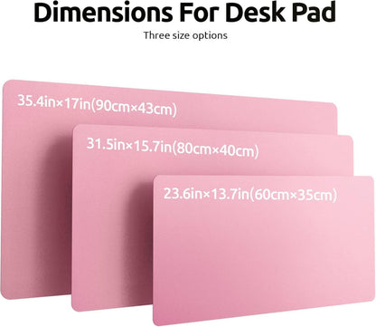 Premium Leder Mauspad XXL Schreibtischunterlage 80x40cm Pink