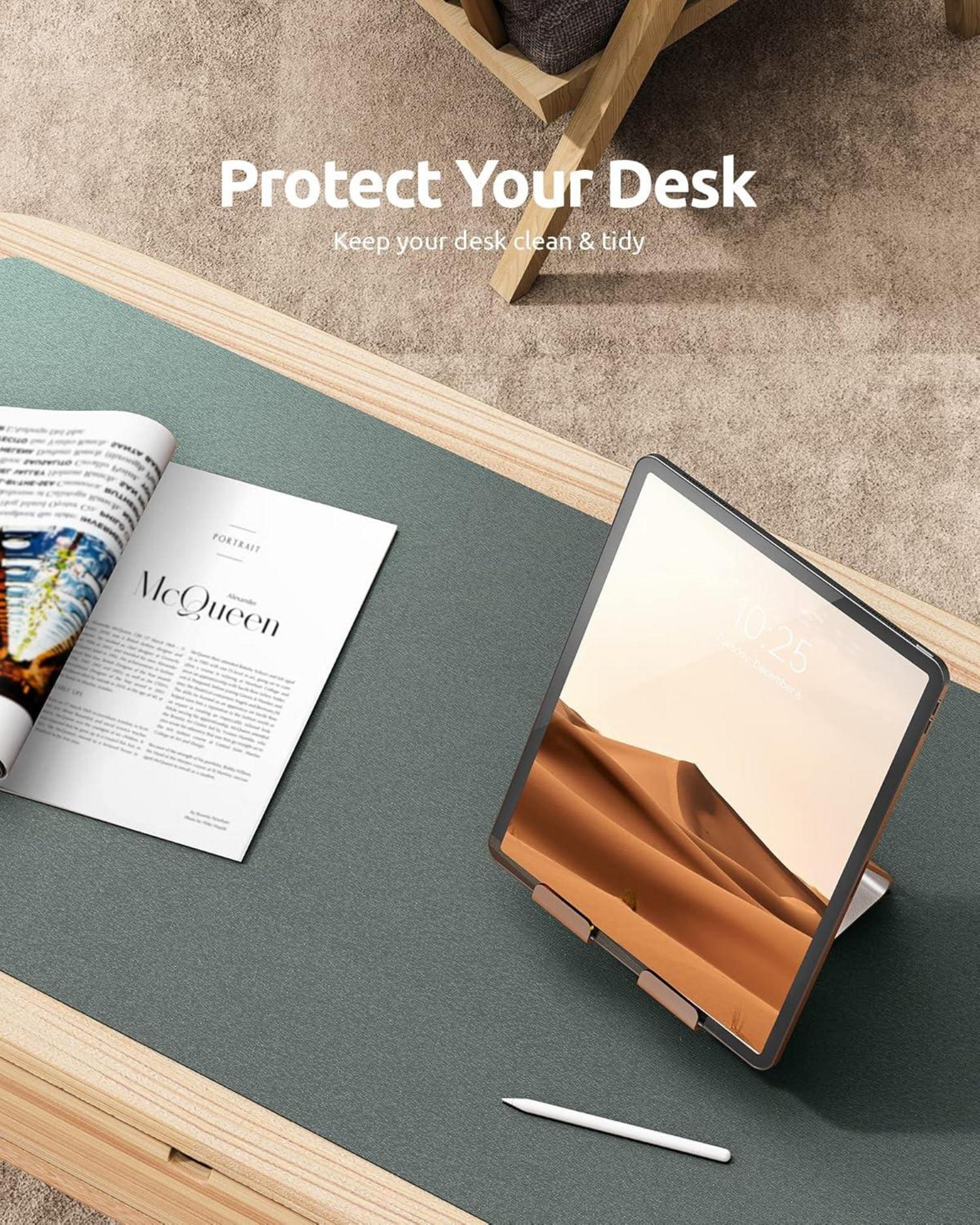 Schreibtischunterlage XXL 90x43cm Premium Leder Mauspad Büro Homeoffice