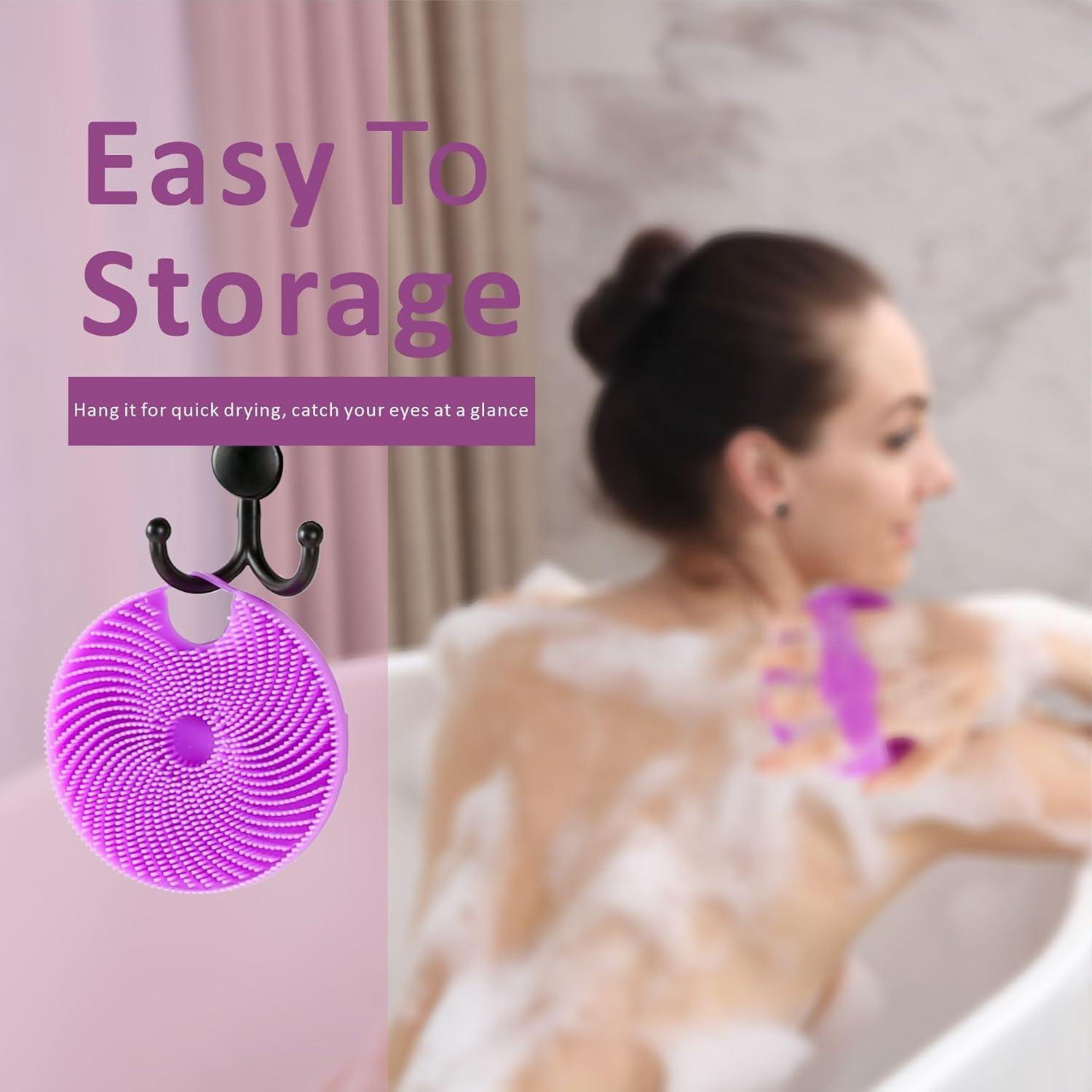 Silikon-Körperschrubber lila Peeling-Schwamm Dusche langlebig hygienisch