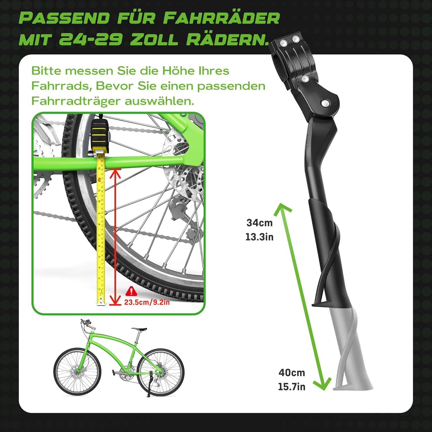 Fahrradständer 26-29 Zoll Universal Höhenverstellbar Stabil Kickstand