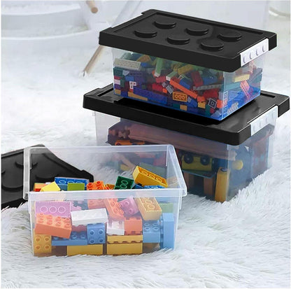 Greentainer Aufbewahrungsbox Kinderzimmer Spielzeug 2er Set Schwarz