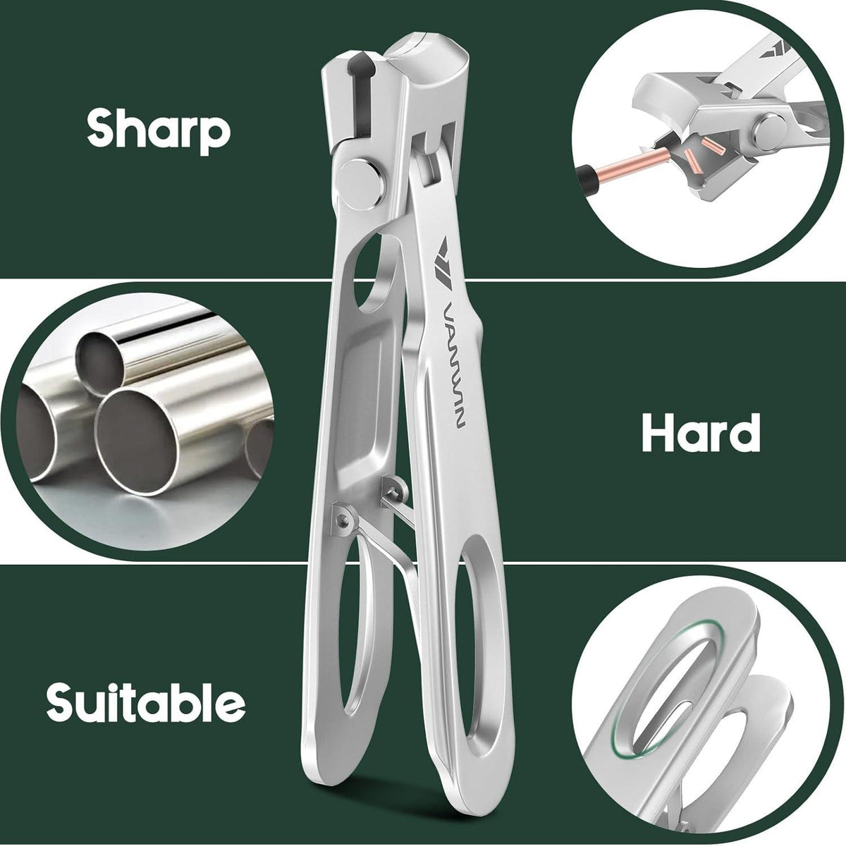Nagelknipser für dicke Nägel 15mm breite Backen Edelstahl