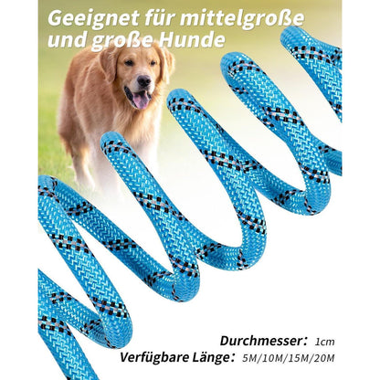 Joytale Schleppleine 5m Blau mit Gepolstertem Griff