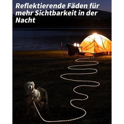 Schleppleine für Hunde, 20m Orange, Reflektierend, Gepolsterter Griff