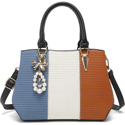 Damen Handtasche Mittelgroß Multicolor Elegant Henkeltasche