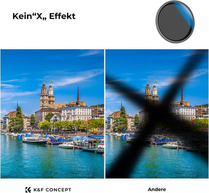 Variabler ND Filter 58mm Graufilter ND2-32 1-5 Blendenstufen