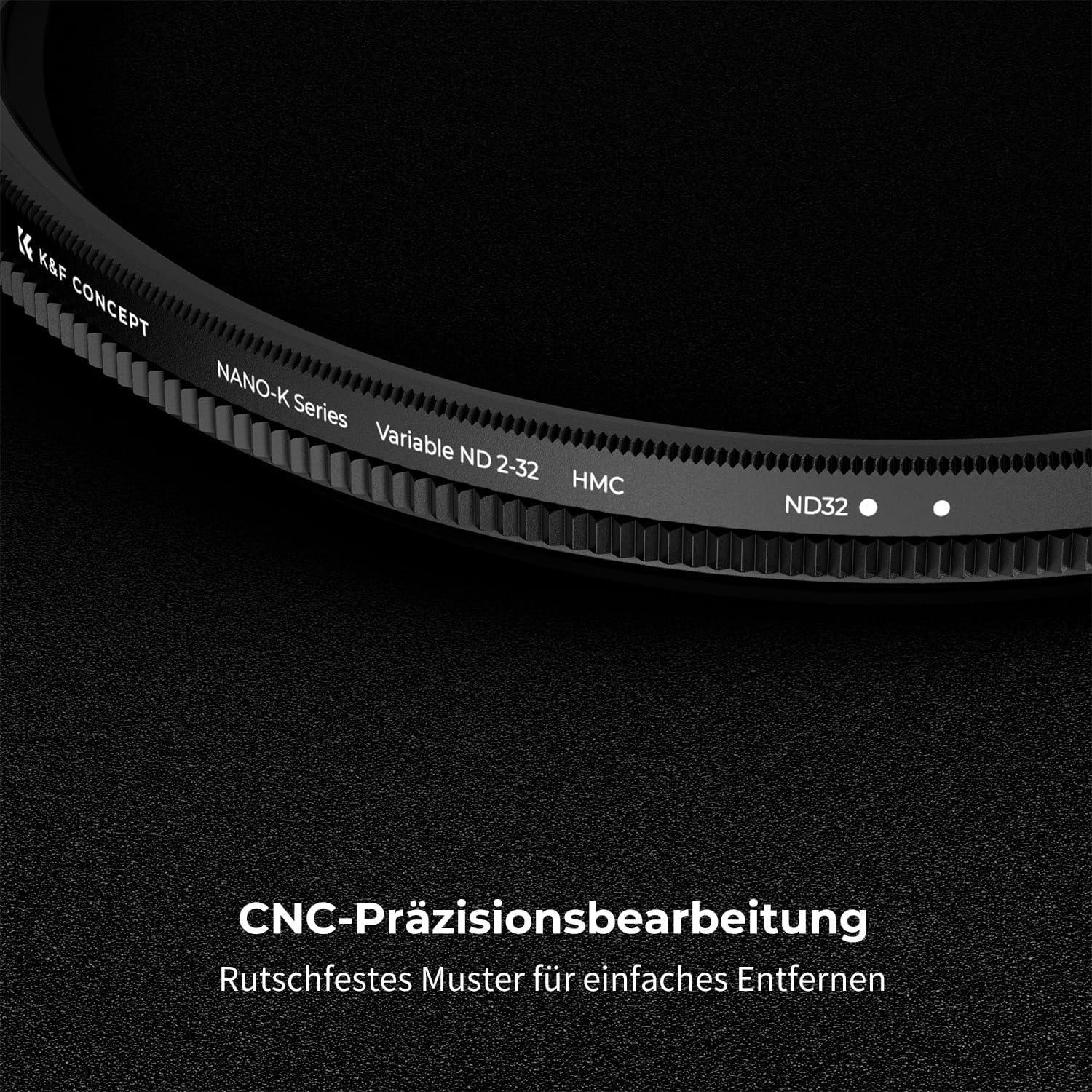 Nano-K Serie ND Filter 58mm Variabler Graufilter ND2-32 (1-5