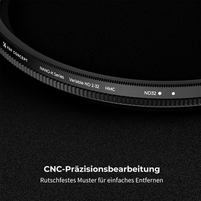 Nano-K Serie ND Filter 58mm Variabler Graufilter ND2-32 (1-5