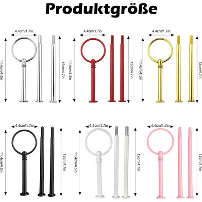 Metallstangen Etagere Stangen Set für Hochzeitstorte