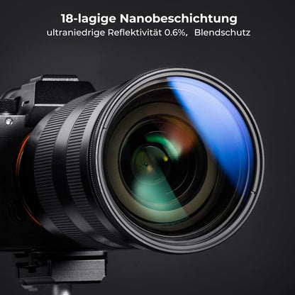 62mm K&F Concept Nano-K ND2-32 Variabler Graufilter 1-5 Blendenstufen