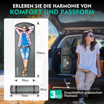 Isomatte Selbstaufblasend 8CM Camping Matratze Schaumstoff