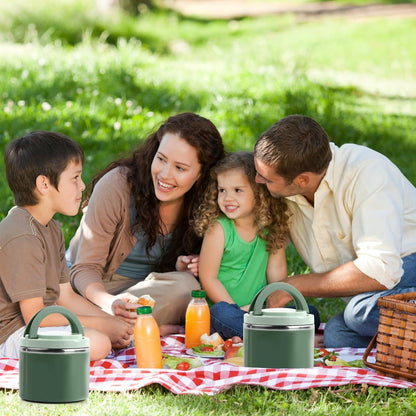 Thermobehälter 1 Liter - Warmhaltebehälter mit Griff für Essen unterwegs