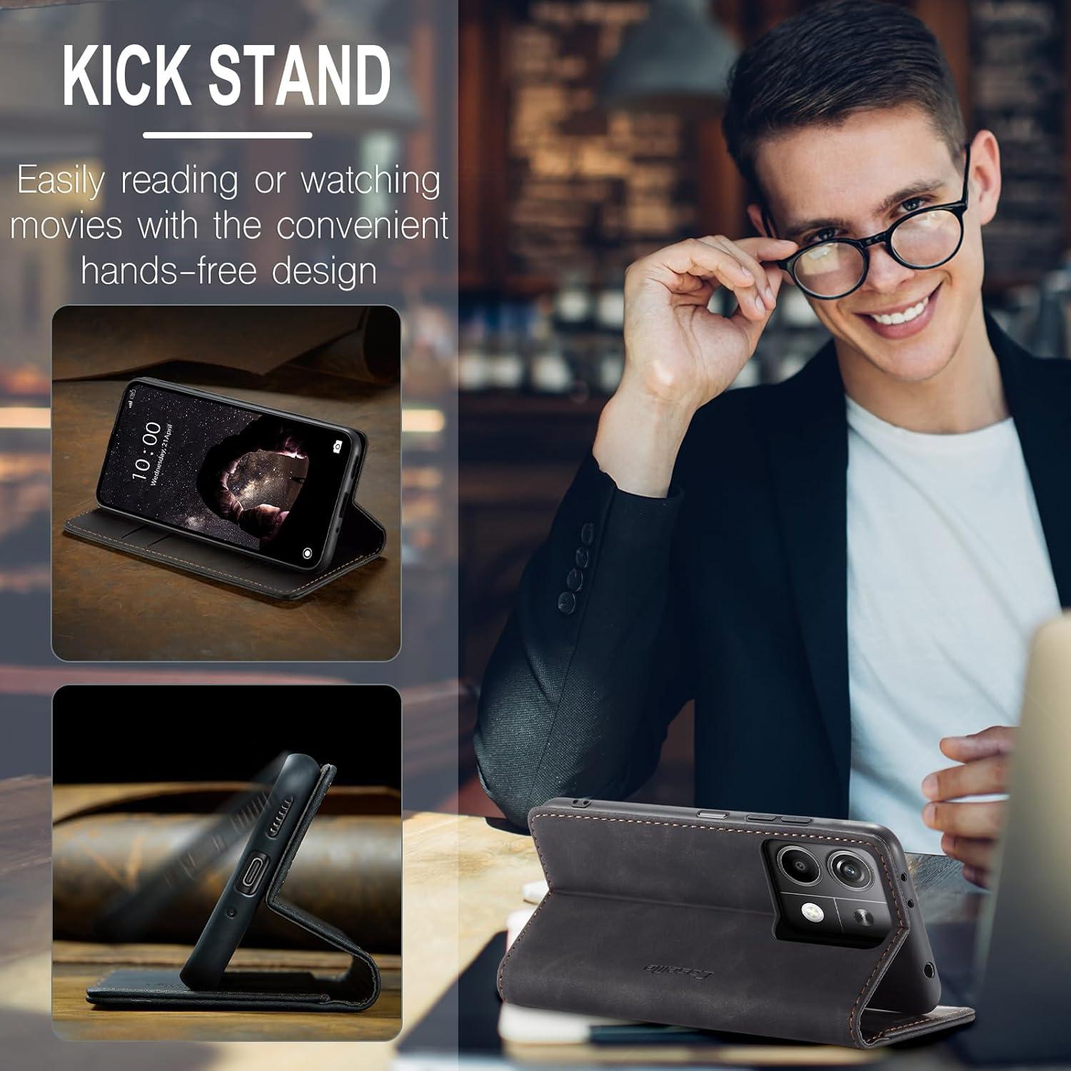 Handyhülle Xiaomi Redmi Note 13 5G Premium Schwarz Magnet