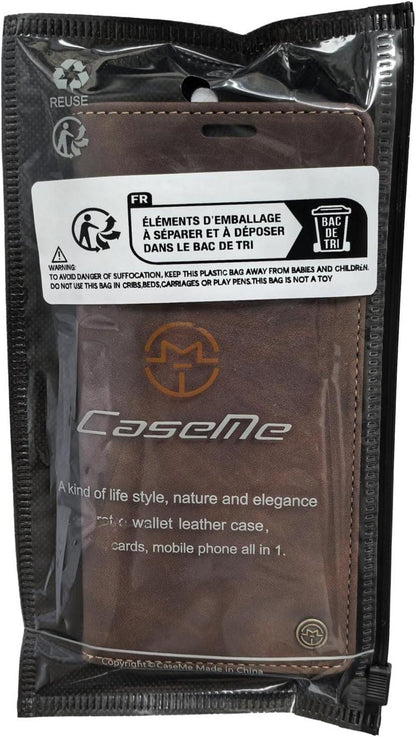 Xiaomi Redmi Note 13 5G Hülle Premium Leder Flip Case Kaffee
