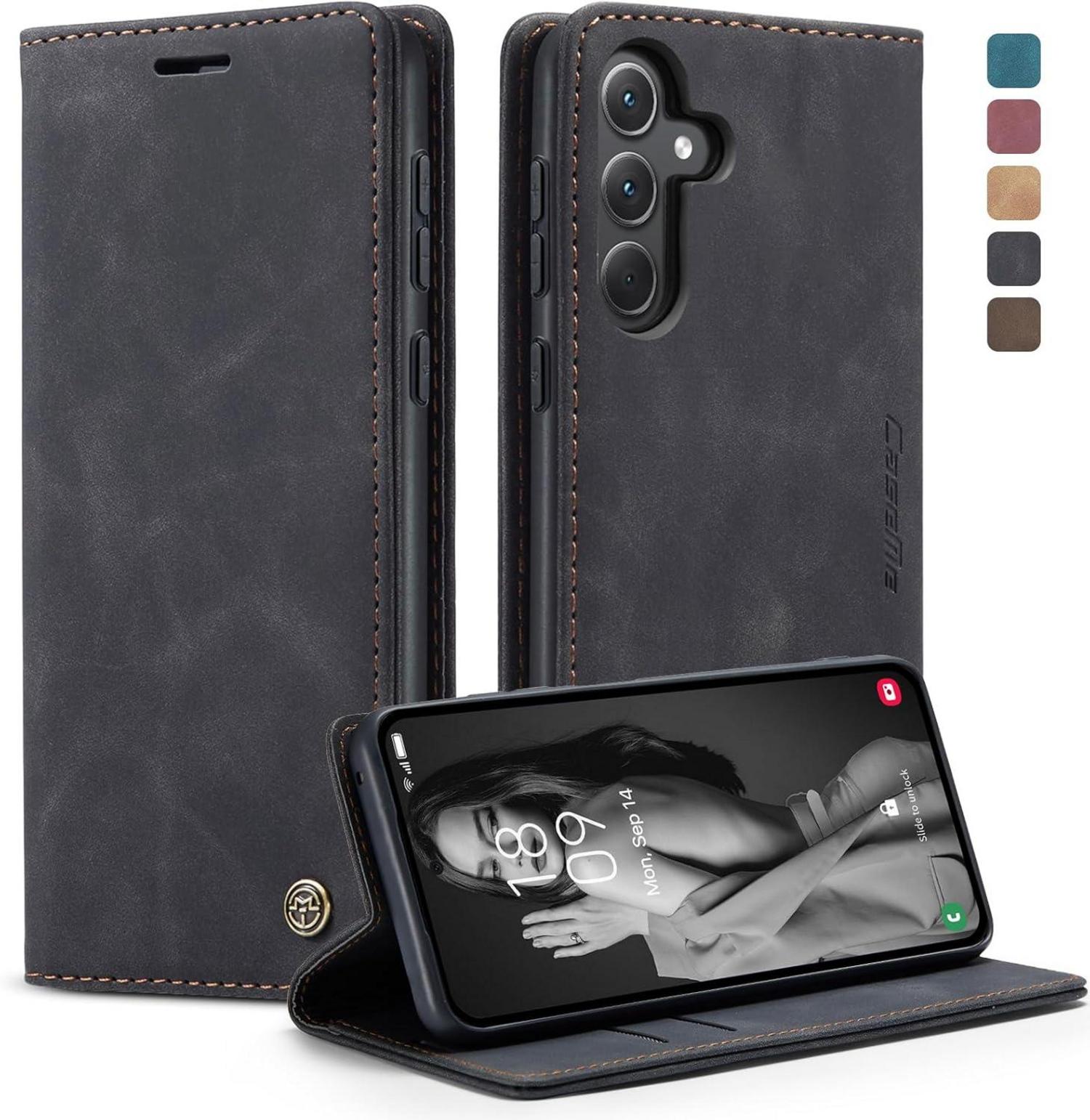 Handyhülle Samsung Galaxy A55 5G Premium Leder Magnet Standfunktion