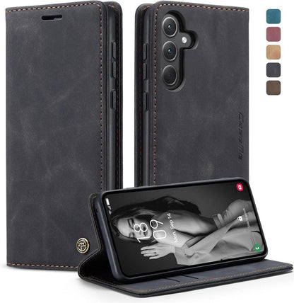 Handyhülle Samsung Galaxy A55 5G Premium Leder Magnet Standfunktion