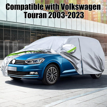 Auto Abdeckung für VW Touran 2003-2025 – Allwetterschutz mit Türverschluss