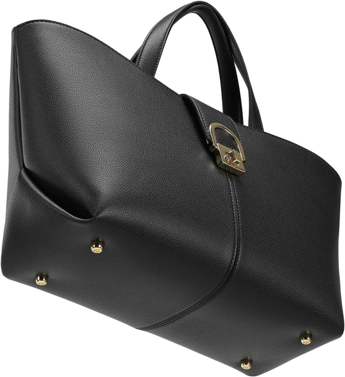 Damen Handtasche Leder Umhängetasche Crossbody Bag Schwarz