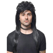 Meeräsche Perücke Schwarz Locken 70er 80er Vintage Punk Rock Disco