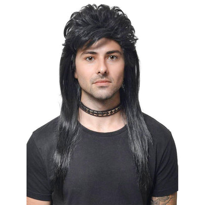 Meeräsche Perücke Schwarz Locken 70er 80er Vintage Punk Rock Disco