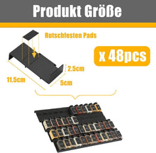 Gewürz Organizer Schublade, 48 Stück Gewürzregal für Küche