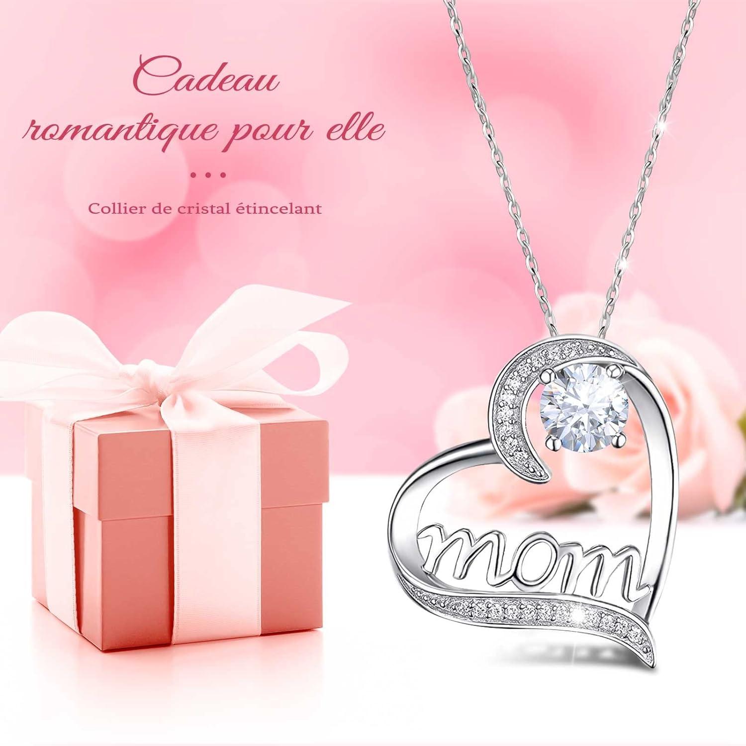 Ewige Echte Rose mit Mom Halskette - Muttertagsgeschenk