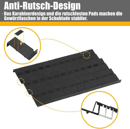 Gewürz Organizer Schublade für Gewürzgläser 24 Stück Patchworkable Spice Rack