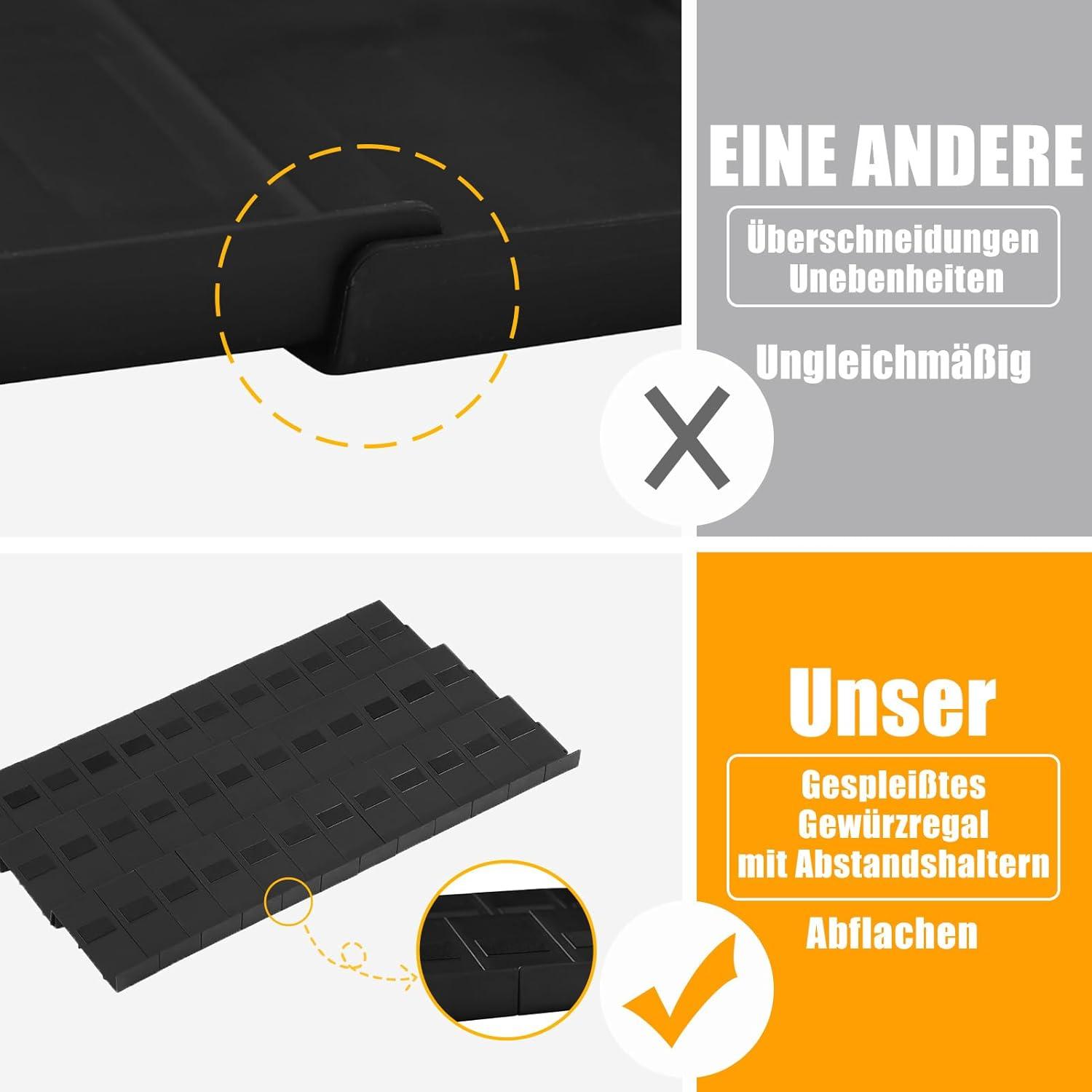 24-teiliger Gewürz Organizer Schublade für Gewürzgläser - Küchen