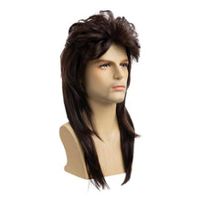 Braune Meeräsche Perücke Locken 70er 80er Jahre Cosplay