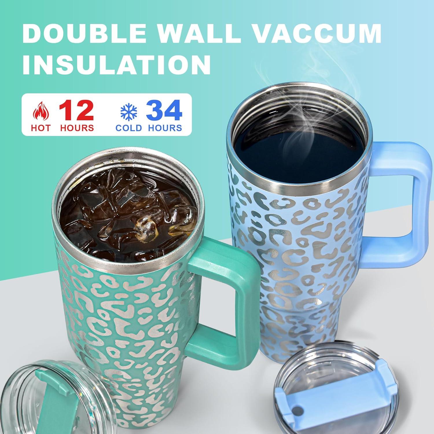 Thermobecher 1,2L mit Strohhalm und