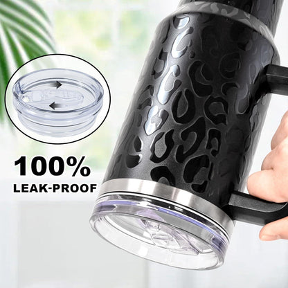 Thermobecher Strohhalm Henkel 1,2L Auslaufsicher Edelstahl