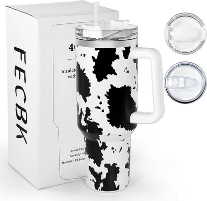 Isolierender Thermobecher mit Strohhalm und Griff, 1,2L