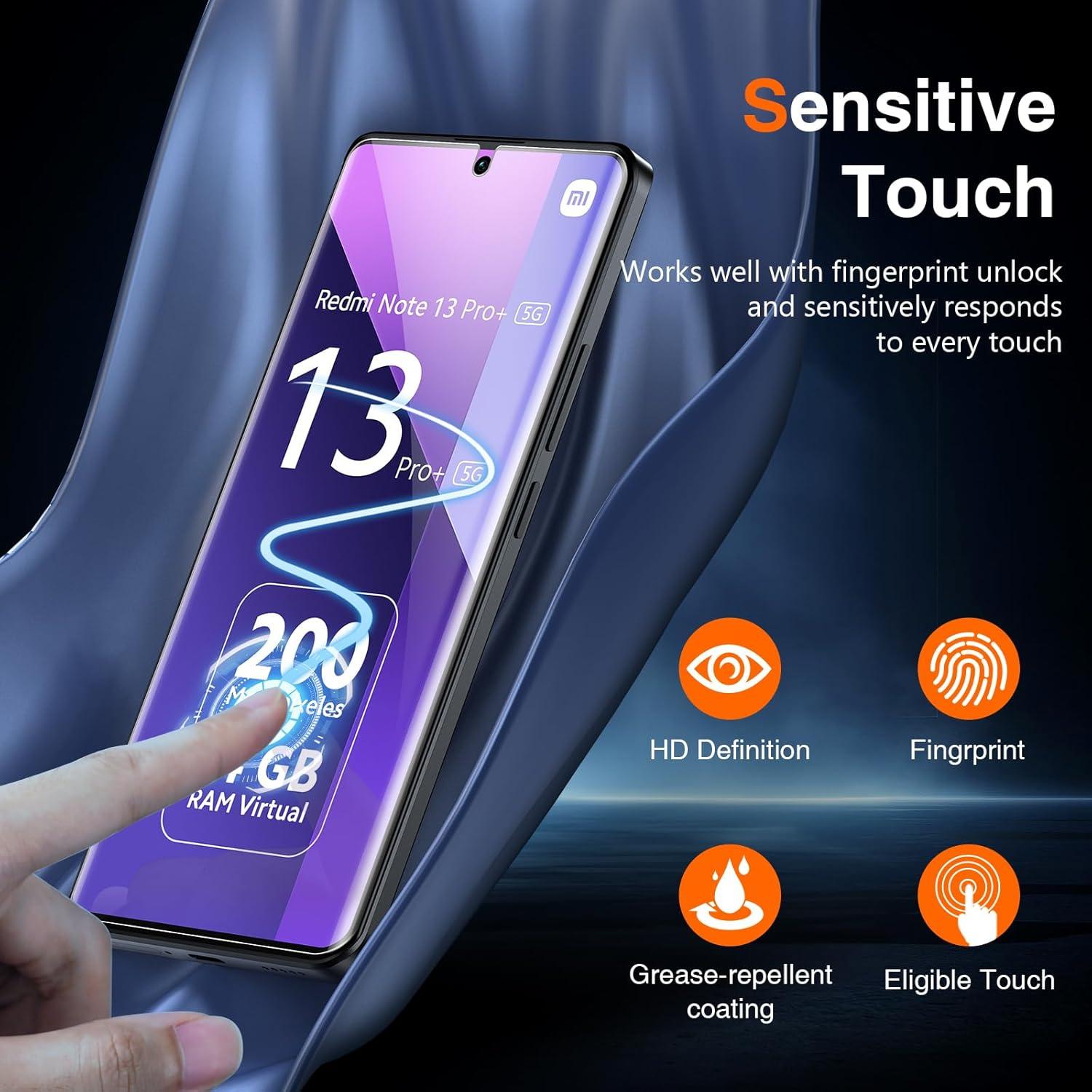 LK TPU Displayschutzfolie Redmi Note 13 Pro Plus 3er Pack 3D Vollständige Abdeckung Transparent 5G