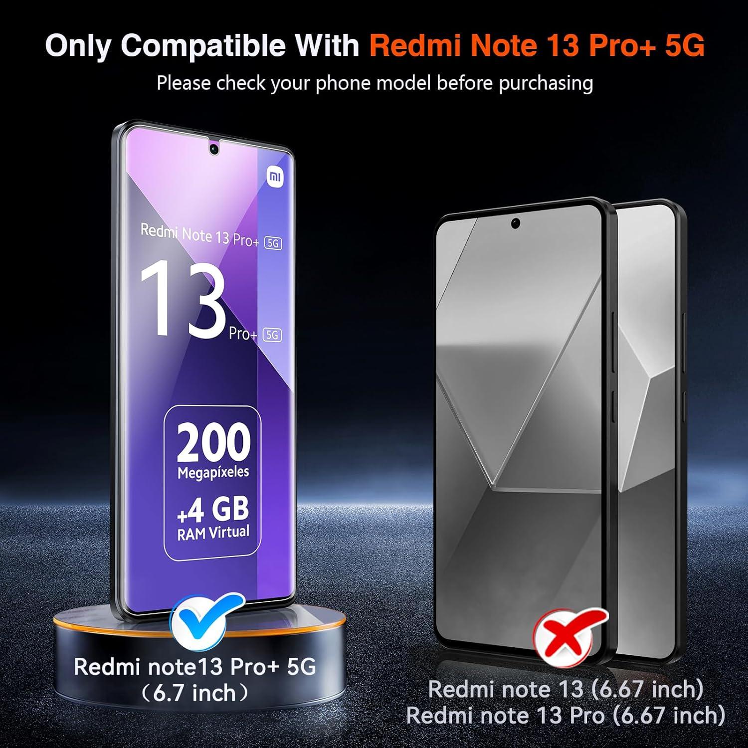 3x LK TPU Displayschutzfolie für Redmi Note 13 Pro Plus 5G, 3D Vollabdeckung