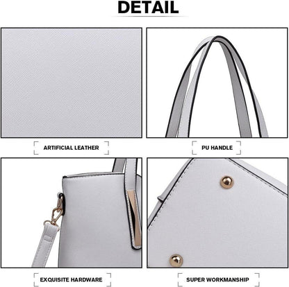 Moderne Miss Lulu Damen Handtasche Set Schultertasche