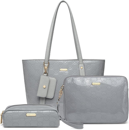 Moderne Miss Lulu PU-Leder Handtasche 4-teiliges Set